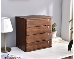 Title (SEO-optimalisatie voor Bol.com): Premium 3-laags houten archiefkast voor bureaublad – Desktop lade opbergdoos voor A4-documenten, kantoorbenodigdheden en kleine items, efficiënt georganiseerde werkruimteoplossing