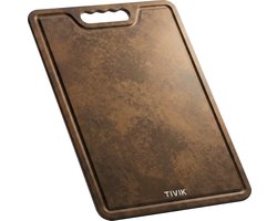 TIVIK Houtvezel Snijplank met Sapgeul – Vaatwasserbestendig – 35 x 25 cm – Bruin
