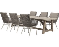 Tivoli Ravello dining tuinset 250x100xH76 cm 7 delig rope acacia