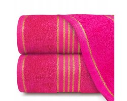 TIWANO Fuchsia Goud Katoenen Handdoek 50x90 cm 500 g/m²