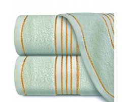 Tiwano Katoenen Handdoek 70x140cm Mint Groen met Gouden Rand