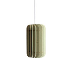 Tjalle en Jasper Hanglamp Groen – Design Lamp Eettafel – Minimalistische Houten Hanglamp – Smalle Lamp – Sfeerverlichting – E27