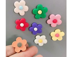 TLVX 8 stuks Bloemen Magneten 3D - Leuke Koelkastmagneten - Foto magneet - Whiteboard - Speel- en Leer Magneten - Notitie - Memo bord - Kantoor - Schoolbord - Magnetisch - Gekleurde Magneetjes