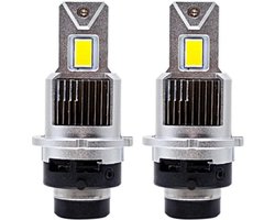 TLVX D2S Perfect Fit LED Canbus lampen 40.000 Lumen 6000k Helder Wit (set 2 stuks) - Plug and Play – CANBUS EMC - + 360% licht - LED CSP CHIPS - 120 Watt – D2S / D2R 35 watt Xenon HID vervanger - Dimlicht - Grootlicht - Koplampen - Autolamp - 12V