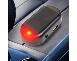 TLVX Draadloze Knipperende LED indicatie lampje Rood – Rode LED Auto Alarm Licht – Beveiliging - Solar Warning Light - Anti Diefstal – Inbraak Preventie - Fake Alarm – Veiligheidslicht – Scooter –Fat-Bike – E-Bike – Fiets – Camper - Oplaadbaar USB