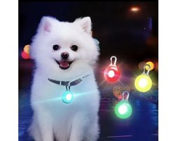 TLVX LED Lamp Rood voor Honden Halsband / Hond Zichtbaar / Halsbandverlichting / Waterdicht / 3 standen / Hardloop lampje / Rits lampje / Sport / Katten halsband / Dierenlamp / Haakje / Veiligheidslampje halsband / Incl batterij / Trainingslampje