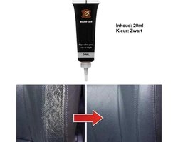 TLVX Leer Reparatie Gel Zwart 20ML / Auto / Stoel / Bank / Leder reparatie / Vinyl reparatie / Leer scheuren / Leder herstel / Autostoel leer krassen / Kras leer herstel / Dofheid leer herstel / Haken en ogen leer en vinyl / Snel Leer Herstel