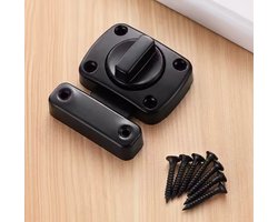 TLVX Sterk Draaislot Zwart incl. Schroeven – Deur Beveiligen – Badkamer – Toilet Vergrendelen – Veilig Poort Slot – Kastdeur – Deursloten – Deurbeslag – Tuindeur – Meubelslot – Schuur – Raam – Kast – Garage Beveiligen – Waterproof