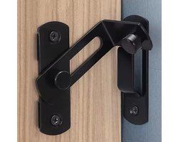 TLVX Sterke Deur Vergrendeling 90° hoek Zwart RVS – Poortslot – Deur Beveiligen – Kast Vergrendelen – Deurslot 90 graden – Gesp – Poort – Deurbeugel – Schuif Slot Tuindeur – Poort – Meubel – Schuur – Raam – Schuifdeur – Garage – Roestvrij Staal