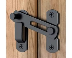 TLVX Sterke Deur Vergrendeling Zwart RVS – Poortslot – Deur Beveiligen – Kastdeur Vergrendelen – Deurslot – Gesp – Poort – Deurbeugel – Slot Tuindeur – Poort – Meubel – Schuur – Raam – Kast – Lade – Schuifdeur – Garage – Roestvrij Staal