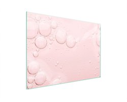 TMK ArtDeko Serie - Glazen Beschermplaat - 70x52 cm - Roze - Veilig en Hygiënisch