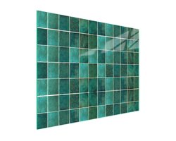 TMK ArtDeko Serie - Glazen Snijplank - 52x30 cm - Groen - Veilig Glas