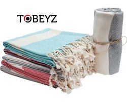 TOBEYZ 100% Katoen Handdoekenset 5 stuks - 100x50cm - Handdoek set - Hamamdoekjes - Spa Doekjes