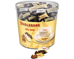 Toblerone Mixbox Horeca Chocolade - Chocolaatjes Puur Wit Melk Emmer 904g - Chocoladesnoepjes - Chocolade voor bij de Koffie - Verjaardag Cadeau Vrouw of Man - Geschenkset voor Man en Vrouw