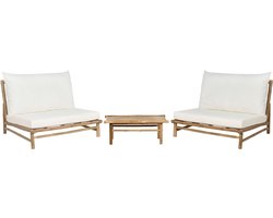 TODI - Loungeset voor 2 - Gebroken wit - Bamboe