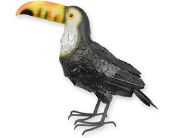 Toekan - Metaal Beeld - Metalen Sculptuur - Vogel Decoratie - 52x21x45