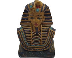 Toetanchamon beeld decoratie 9,5 cm hoog – Egypte beeldjes van farao Tutankhamun polyresin materiaal