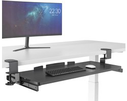 Toetsenbordlade / Toetsenbordhouder VM-KB staal zwart hjh OFFICE