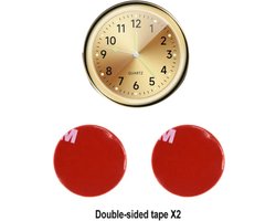 Togadget® - Auto klok - Dashboard klok - Auto accessoire - Klok voor voertuigen - Voertuiginterieur klok - Auto gadget - Auto interieur decor - goud