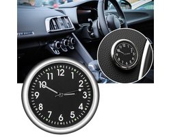 Togadget® - Auto klok - Dashboard klok - Auto accessoire - Klok voor voertuigen - Voertuiginterieur klok - Auto gadget - Auto interieur decor - zwart-diamand