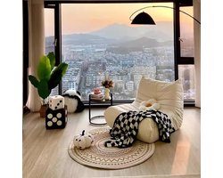 Togo Fireplace Chair, Corner Bean Bags, Comfortable Lazy Floor Sofa, Foam Lounge Chair Sofa with Ergonomic Design, for Living Room, Bedroom, Dorm, Salon, Office