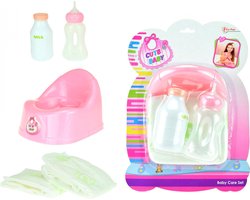 Toi Toys Babypotje met drinkfles + luier