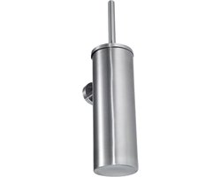 Toilet Borstel Houder RVS Zilver - Chroom Geborsteld - Wc Borstel Houder - Toiletborstelhouder Hangend