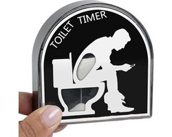 Toilet Timer Zandloper - 5 Minuten - Zandloper Timer - Kinderen Zandloper Sauna Zandloper - Eierwekker Grappige Cadeaus - Toiletten Decoratie Goud Zwart - Badkamer Decor sauna zandloper - Spellen, Tandenpoets & Douche Timer