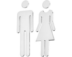 Toiletbord Set - WC Bordjes - Navigatie Verbeteren - Duurzaam Messing - 18x4.6cm & 18x5.7cm - Type3
