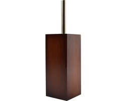 Toiletborstel hout - toiletborstels- WC Bamboe Donker kleur - Toiletborstelhouder met WC-Borstelhouder - Houten Borstelhouder