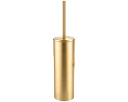 Toiletborstel Met Houder - Vrijstaand - Goud - WC Borstel Met Houder - Uitneembare emmer - RVS