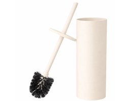 Toiletborstel Met Houder - WC Borstel Met Houder - Beige