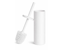 Toiletborstel Met Houder - WC Borstel Met Houder - Wit