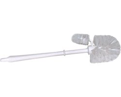 Toiletborstel - Met Randreiniger - Kunststof - Wit