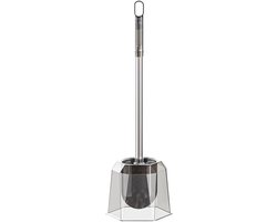Toiletborstelhouder - Toiletborstelset Badkamer - Badkamer Reinigen - Geometrische Basis - 58x15x12 cm - Transparant