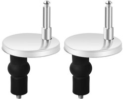 Toiletbril bevestiging - WC scharnier - Toilet reparatie - Universele pasvorm - Set van 2 - Zilver