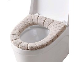 Toiletbril Cover - WC Bril Cover - ook comfortabel in de zomer! WC Bril Cover - Toiletbril Hoes - Herbruikbare WC-Brilhoesje - Wasbaar -