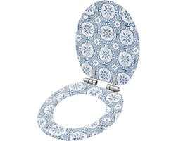 Toiletbril Deksel - Toiletzitting MDF - Badkamer Verbetering - Soft-close Functie - 45 x 36 cm - Porselein Print