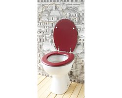 Toiletbril Gelco Dolce Bordeaux Hout MDF