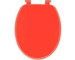 Toiletbril met deksel-chique rood-MDF-Universele maat.