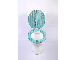 Toiletbril met deksel - WC-brillen -MDF-kern -softclose（43.5 x 37.8 x 5 cm）-Smaragdgroen
