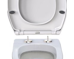 Toiletbril - met softclose-functie - snelsluiting - wit