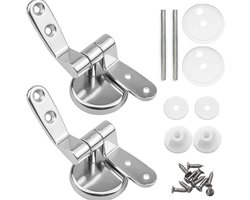 Toiletbril Scharnieren - WC Bril Onderdelen - Badkamer Reparatie - Roestvrij Staal - 6x6cm