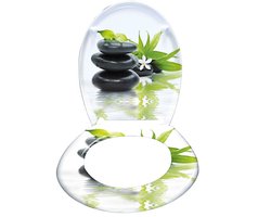 Toiletbril toilet deksel verlagen automatisch met een verlaging en softclose, universele maat toiletbril gemaakt van hard plastic toiletdeksel gemaakt van gedwongen (stenen)