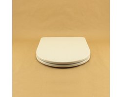 Toiletbril voor porselein, Arquitect, thermodurend, wit, scharnieren van roestvrij staal, zacht sluitend, met scharnieren en sluiting, Soft Close