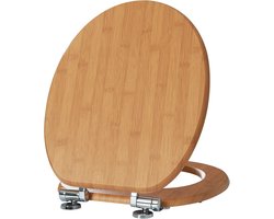 Toiletbril - WC-deksel - Badkamer personaliseren - Softclose mechanisme - 435 cm - Bamboe