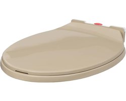 Toiletbril - WC deksel - Badkamer vernieuwen - Soft-close mechanisme - 46 x 34 cm - Beige