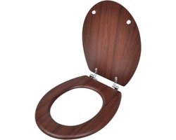 Toiletbril - Zitting Deksel - Badkamer Renovatie - Soft Close - Standaard Maat - Bruin