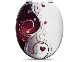 Toiletbrilhoes – MDF met Softclose Mechanisme en Verchroomde Metalen Scharnieren met Hartjes