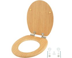 Toiletdeksel - 37,5 x 43,5 cm - naturel